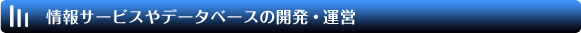 情報サービスやデータベースの開発・運営